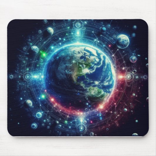 Erde und Planeten Weltraum-Mauspad Mousepad (Vorne)