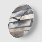 Erde und Rauchen I Runde Wanduhr (Winkel)