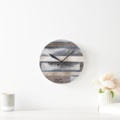 Erde und Rauchen I Runde Wanduhr (Zuhause)