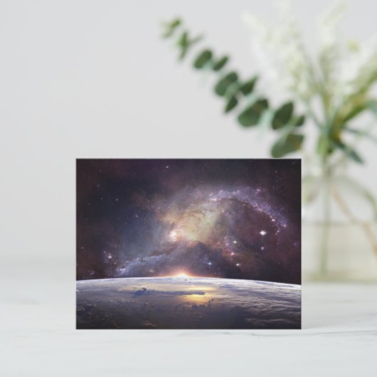 Erde und Raum Postkarte (Stehend Vorderseite)