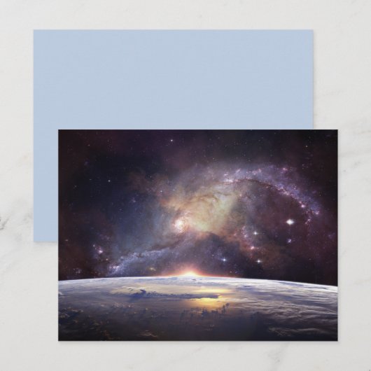 Erde und Raum Postkarte (Vorne/Hinten)
