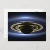 Erde und Saturn Postkarte (Vorne/Hinten)