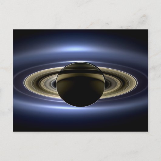 Erde und Saturn Postkarte (Vorderseite)