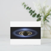 Erde und Saturn Postkarte (Stehend Vorderseite)