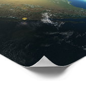 Erde und Sonnenplakat Poster (Ecke)