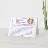 Erde und Venus pro Martineau (Karten) Karte (Rückseite)