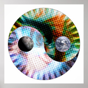 Erde und Weltraum Poster