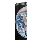 Erde, unsere Zuhause. Der blaue Marmor Thermosbecher (Nach links gedreht)