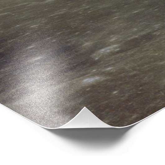 Erde vom Mond im Schwarzen Raum: Erde Fotodruck (Ecke)