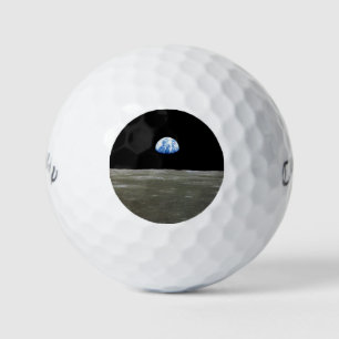 Erde vom Mond im Schwarzen Raum: Erde Golfball