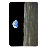 Erde vom Mond im Schwarzen Raum: Erde Magnet (Vertikal)