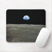 Erde vom Mond im Schwarzen Raum: Erde Mousepad (Mit Mouse)