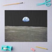 Erde vom Mond im Schwarzen Raum: Erde Seidenpapier (Basteln)