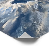 Erde vom Mond - Kunst im impressionistischen Malst Poster (Ecke)