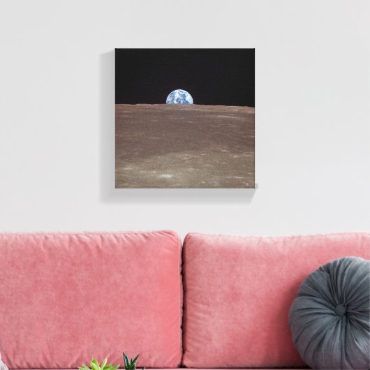 Erde vom Mond Leinwanddruck (Insitu (Wohnzimmer))