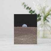 Erde vom Mond Postkarte (Stehend Vorderseite)
