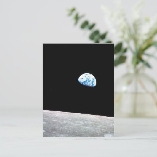Erde vom Mond Postkarte (Stehend Vorderseite)