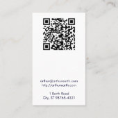 Erde vom Raum mit QR Code Visitenkarte (Rückseite)