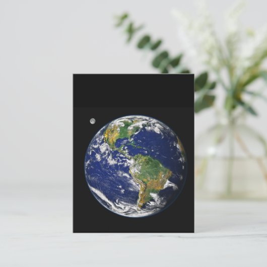 Erde vom Raum Postkarte (Stehend Vorderseite)