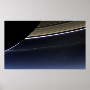 Erde vom Saturn Poster