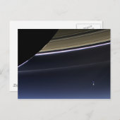 Erde vom Saturn Postkarte (Vorne/Hinten)