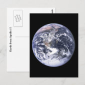 Erde von Apollo 17 Postkarte (Vorne/Hinten)