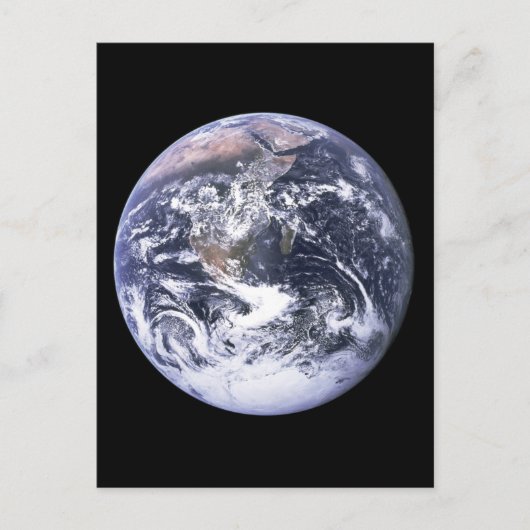 Erde von Apollo 17 Postkarte (Vorderseite)