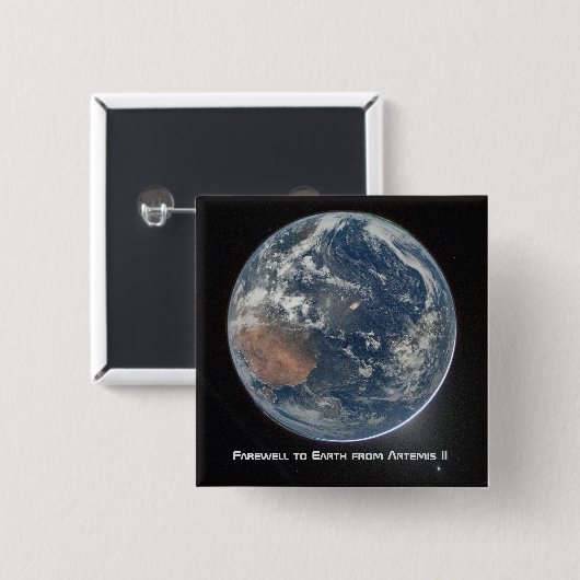 Erde von Artemis II Button (Vorne & Hinten)