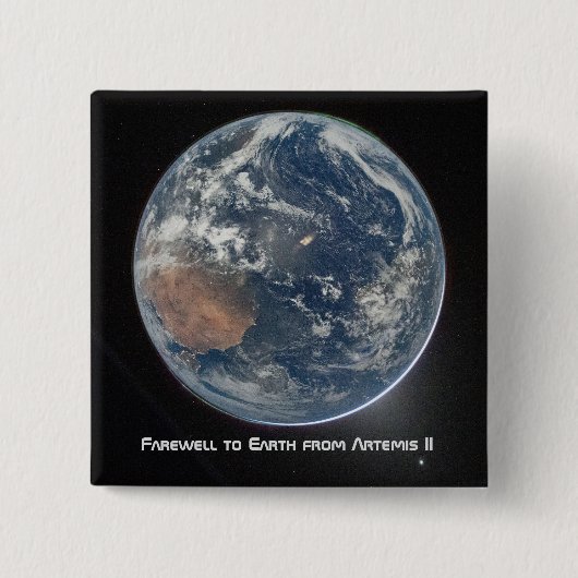 Erde von Artemis II Button (Vorderseite)