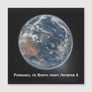 Erde von Artemis II Magnetkarte