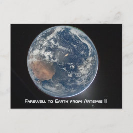 Erde von Artemis II Postkarte
