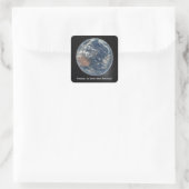 Erde von Artemis II Quadratischer Aufkleber (Tasche)