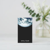 Erde von der Raum-Karte Visitenkarte (Stehend Vorderseite)