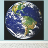 ERDE VON RAUM Custom Fotografy Canvas Print Leinwanddruck (Insitu (Holzboden))