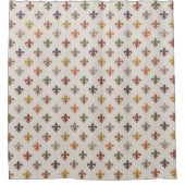 Erde Wald Fleur-de-lis Design Licht Duschvorhang (Vorderseite)