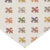 Erde Wald Fleur-de-lis Design Licht Kurzer Tischläufer (Ecke)