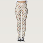Erde Wald Fleur-de-lis Design Licht Leggings (Vorderseite)