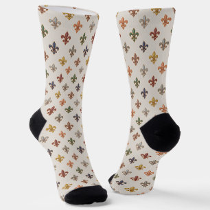 Erde Wald Fleur-de-lis Design Licht Socken