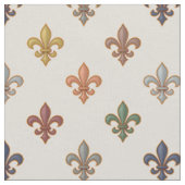 Erde Wald Fleur-de-lis Design Licht Stoff (Nahaufnahme)