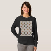 Erde Wald Fleur-de-lis Design Licht T-Shirt (Vorne ganz)