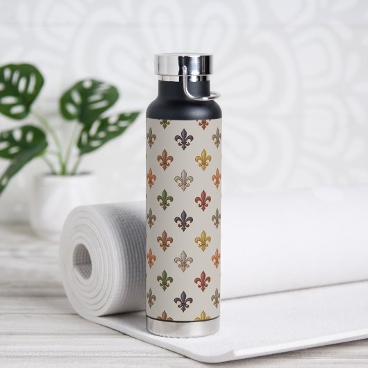 Erde Wald Fleur-de-lis Design Licht Trinkflasche (Yoga)