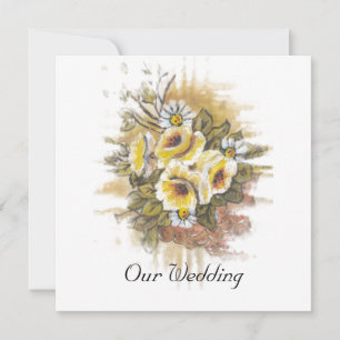 Erde Wasserfarbe FÜLlhorn Hochzeitseinladung Einladung