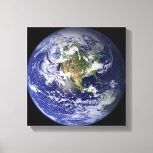 Erde, welche die Westernhemisphäre zeigt Leinwanddruck