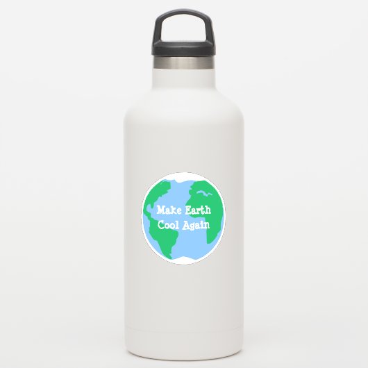 Erde wieder cool machen aufkleber (Wassserflasche)