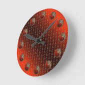 Erde Ziege Runde Wanduhr (Winkel)