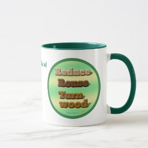 Erdefreundliche Woodturning grüne personalisierte Tasse