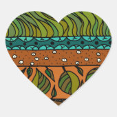 Erdelemente Herz-Aufkleber (Vorderseite)