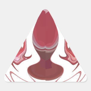 Erdember: Texturierte Tapestry aus Afrika Dreieckiger Aufkleber