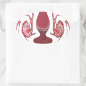 Erdember: Texturierte Tapestry aus Afrika Ovaler Aufkleber (Tasche)