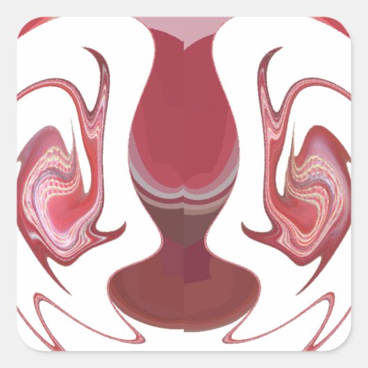 Erdember: Texturierte Tapestry aus Afrika Quadratischer Aufkleber (Vorderseite)